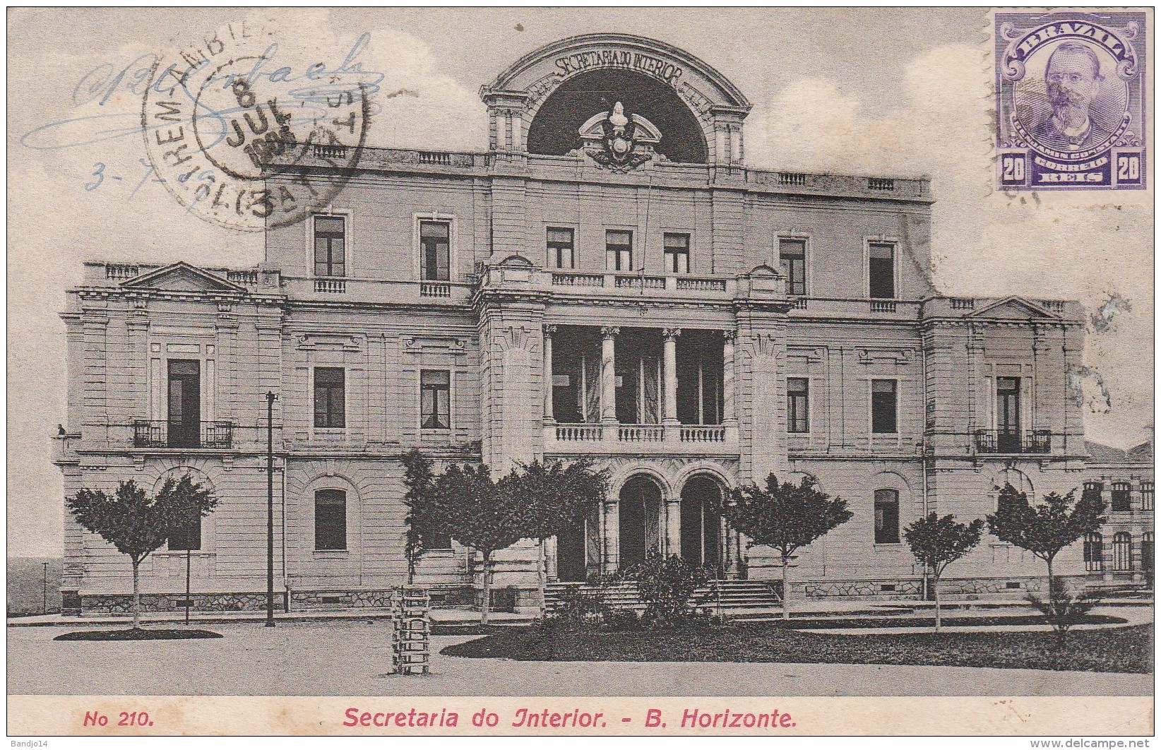 Secretaria Do Interior  - B.  Horizonte -  (1909) - Scan Recto-verso - Belo Horizonte