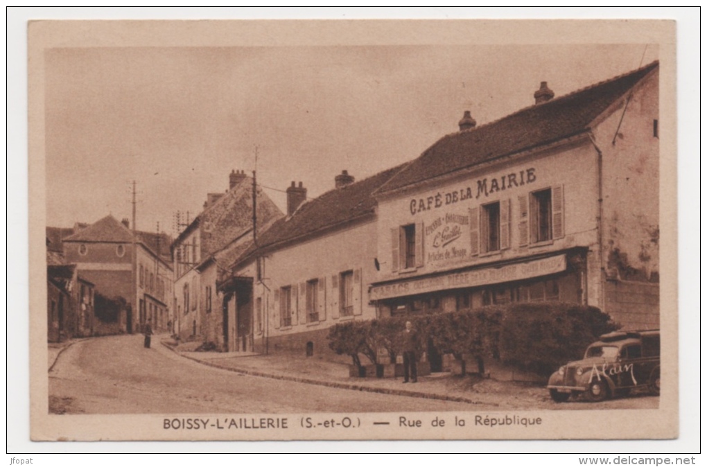 95 VAL D OISE - BOISSY L AILLERIE Rue De La République, Café De La Mairie (voir Descriptif) - Boissy-l'Aillerie