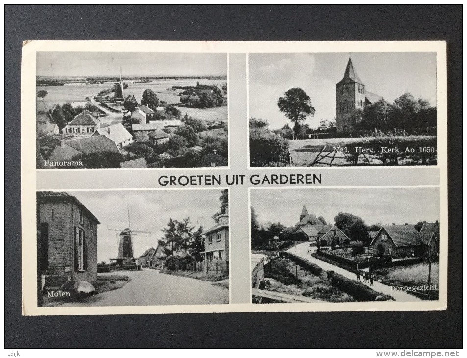 Groeten Uit Garderen-vierluik----W.H. 401----gelopen 1957 - Gruss Aus.../ Gruesse Aus...