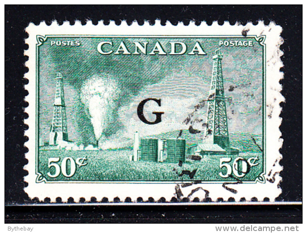 Canada Used Scott #O24 50c Oil Wells - ´G´ Overprint - Opdrukken