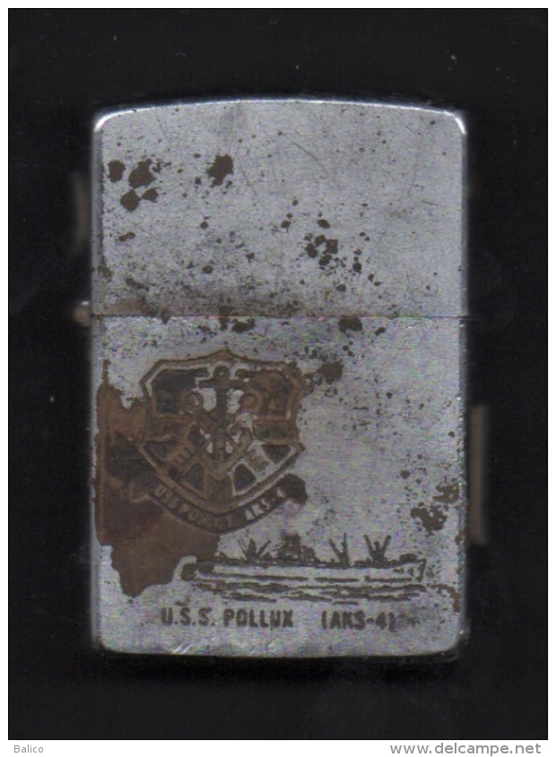 ZIPPO Viet Nam - U.S.S. POLLUX - AKS-4 - 1966 - Ref, A - Zippo