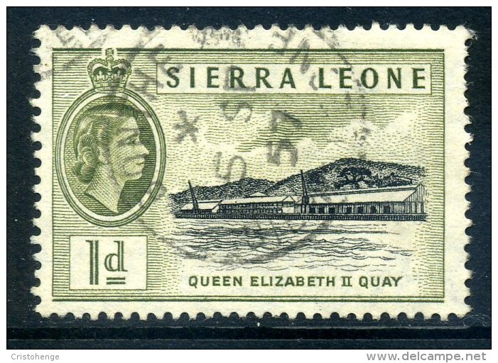 Sierra Leone 1956-61 QEII Definitives - 1d Queen Elizabeth II Quay Used (SG 211) - Sierra Leone (...-1960)