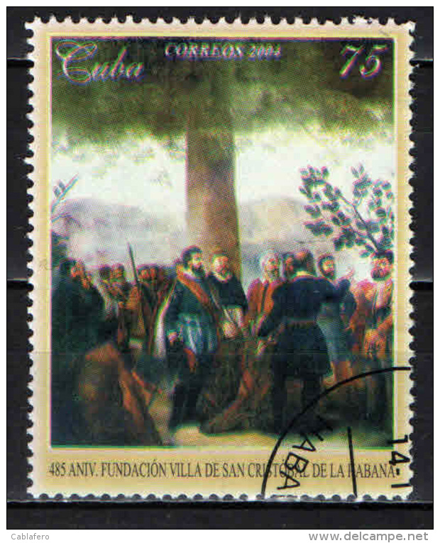 CUBA - 2004 - SAN CRISTOBAL DELL'AVANA - 450° ANNIVERSARIO DELLA FONDAZIONE - USATO - Used Stamps