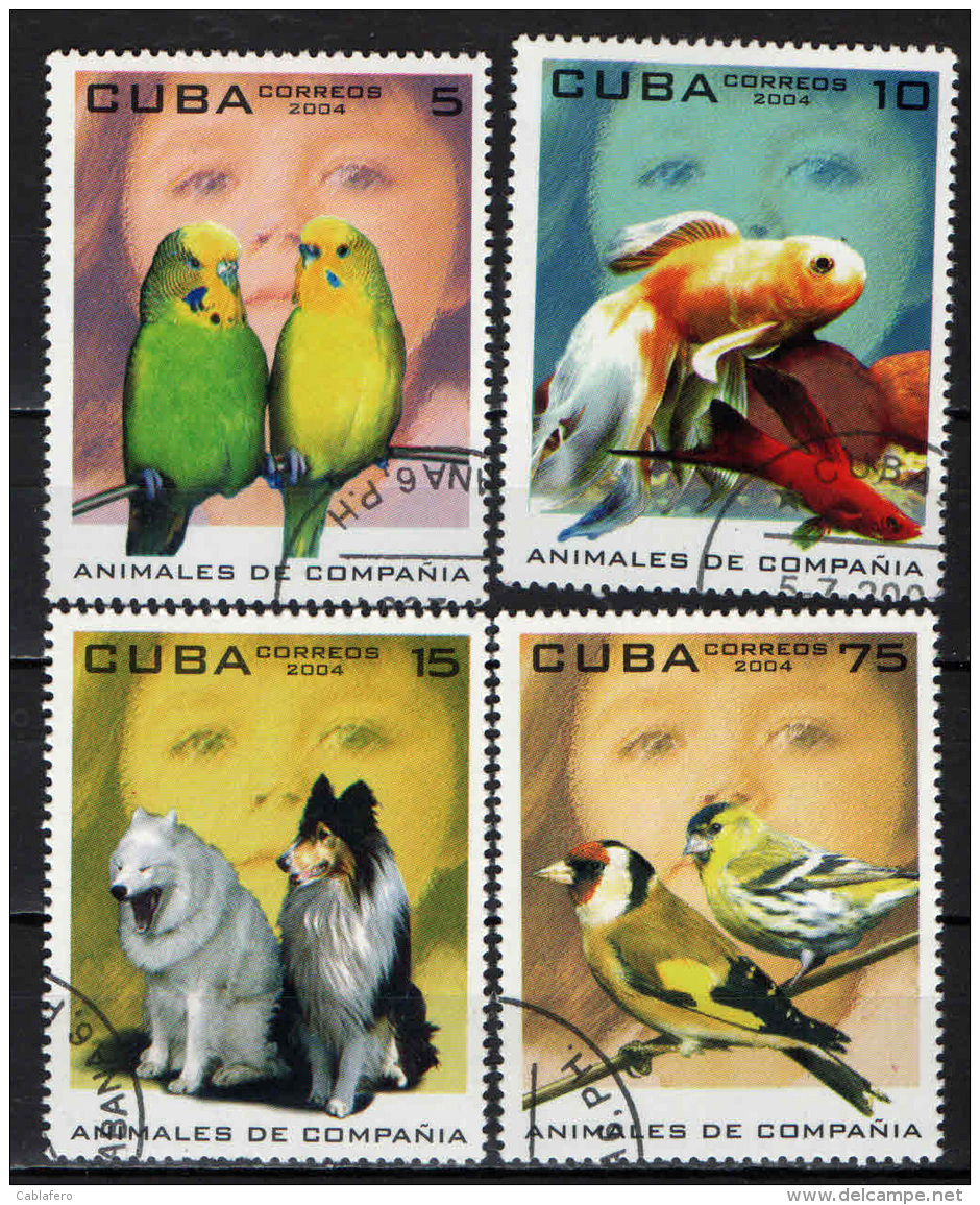 CUBA - 2004 - ANIMALI DA COMPAGNIA - USATI - Oblitérés