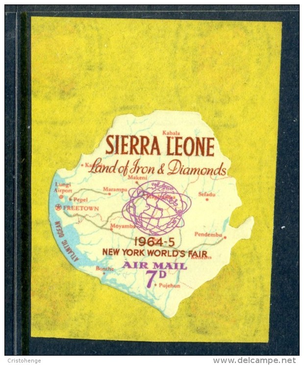 Sierra Leone 1964 Worlds Fair - Airmail - 7d Map MNH (SG 292) - Sierra Leone (1961-...)