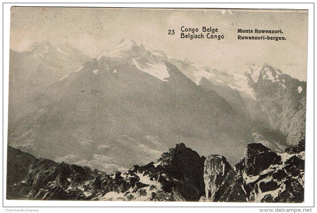 1914, Entier Postal 10 Centimes, Coquilhatville / Leopoldville, Monts Ruwenzori - 2 Scans - Stamped Stationery