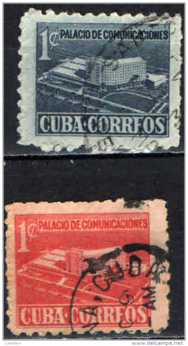 CUBA - 1952 -  PALAZZO DELLE COMUNICAZIONI IN COSTRUZIONE - USATO - Portomarken