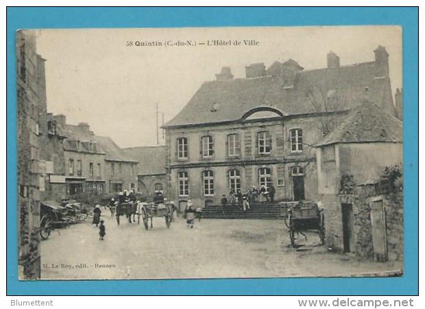 CPA 58 - L'Hôtel De Ville QUINTIN 22 - Quintin