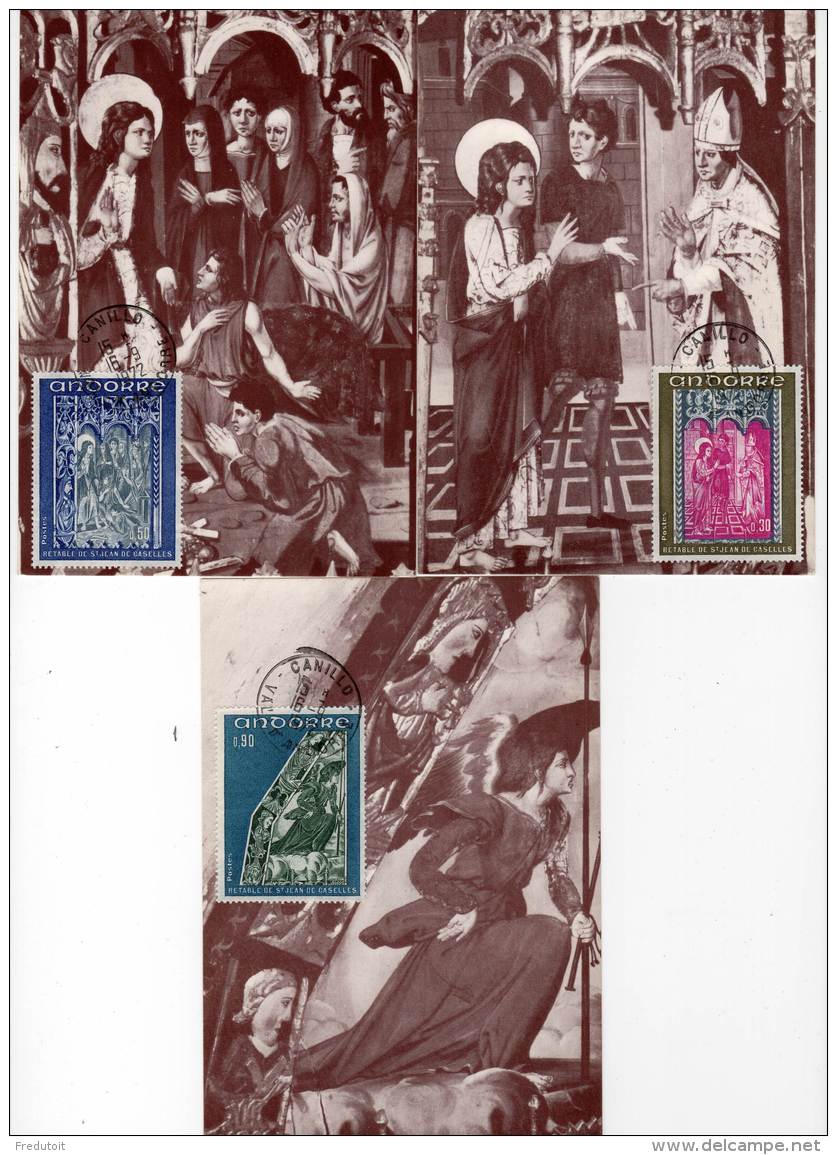 CARTE MAXIMUM - ANDORRE - N°221/3 - Retable De La Chapelle Saint-Jean De Caselles (1972) - Maximum Cards