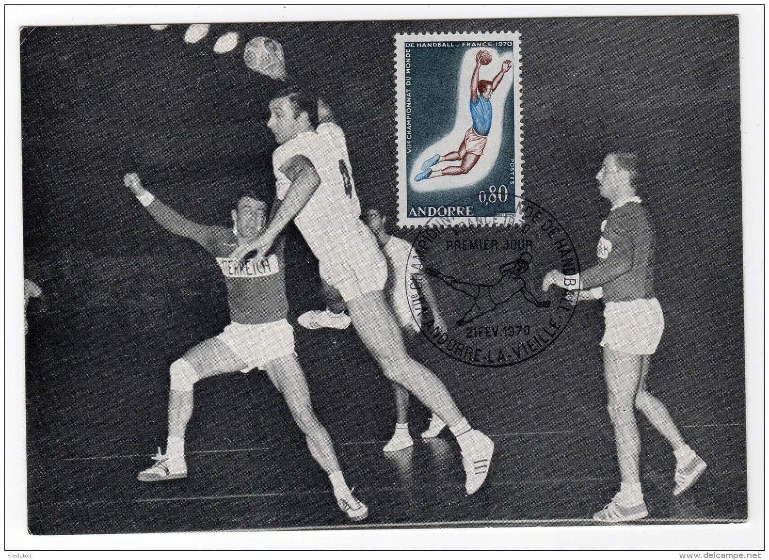 CARTE MAXIMUM - ANDORRE - N°201 - Handball (1970) - Maximumkarten (MC)