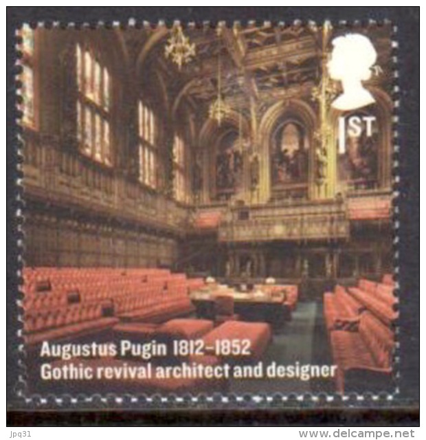 Augustus Pugin - Architecte Gothique - Carte PHQ + Timbre ** - 2012 - Cartes PHQ