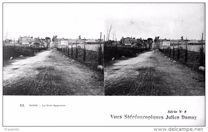 # Vues Stéréoscopiques - Rome - La Voie Appienne / Roma - Via Appia - Cartoline Stereoscopiche