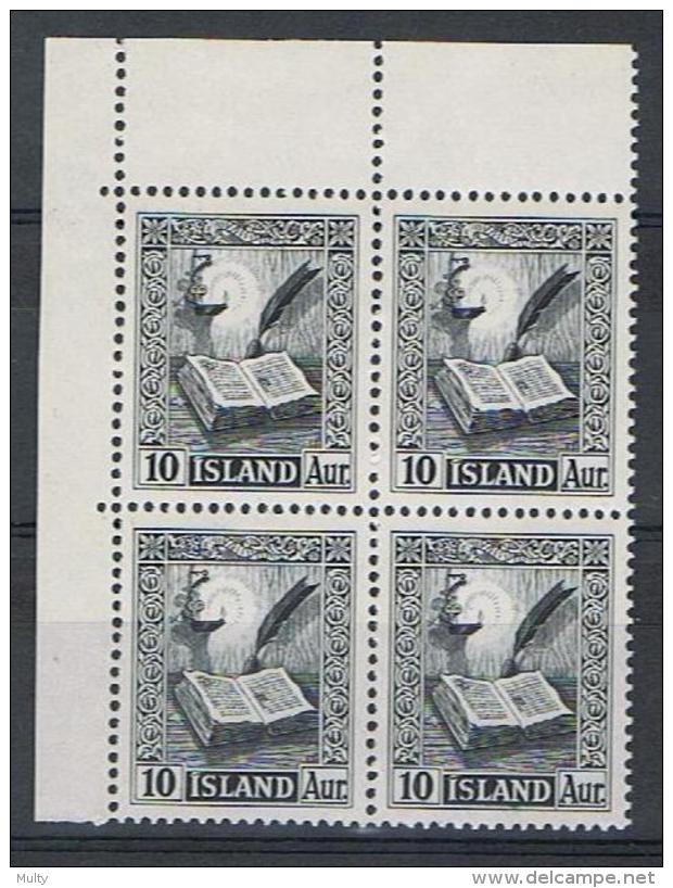 Ijsland Y/T 245 (**) In Blok Van 4. - Unused Stamps