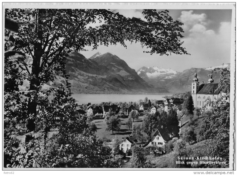 SARNEN &#8594; Kirchhofen Gegen Giswileralpen Und Hotel Mühle, Ca.1950 - Giswil