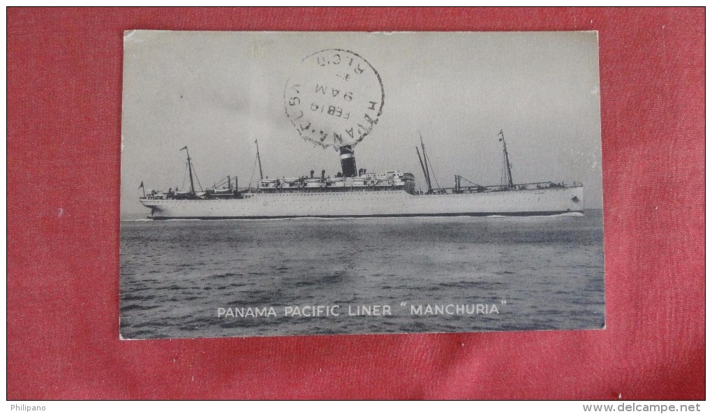 Panama Pacific Liner  Manchuria    ==ref 2228 - Paquebots