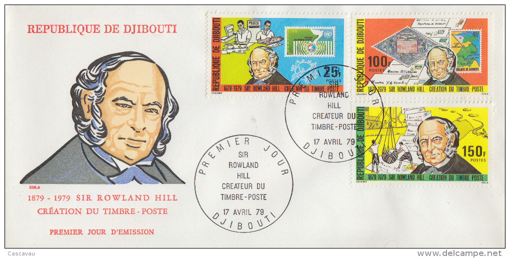 Enveloppe  FDC  1er  Jour   DJIBOUTI    Sir   Rowland  HILL    1979 - Rowland Hill