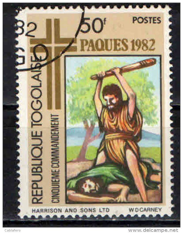 TOGO - 1982 - PASQUA - QUINTO COMANDAMENTO - USATO - Togo (1960-...)