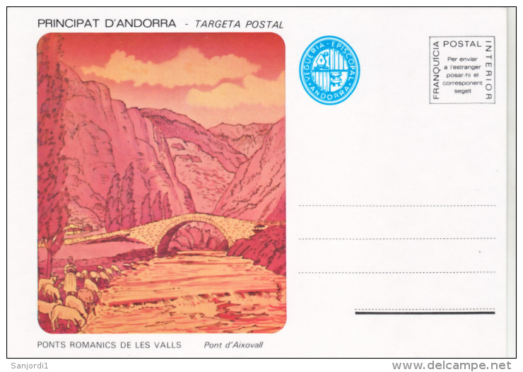 Andorre Viguerie épiscopale  Verso Vierge Entier CP Neuf ** MNH Sin Charmela - Episcopale Vignetten