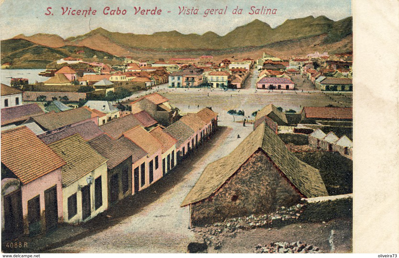 CABO VERDE, SÃO VICENTE, Vista Geral Da Salina, 2 Scans - Cabo Verde