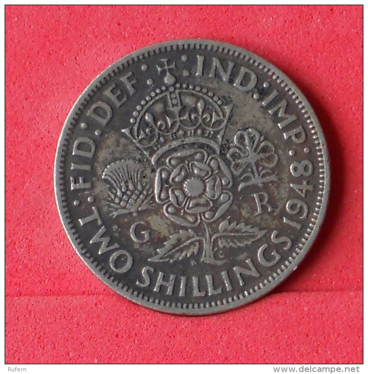 GREAT BRITAIN 2 SHILLINGS 1948 -    KM# 865 - (Nº15118) - J. 1 Florin / 2 Schillings