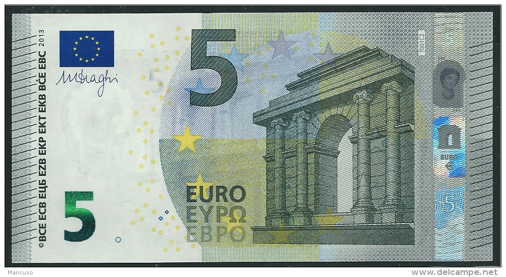 T IRELAND  5 EURO TC T001 C2  DRAGHI  UNC - 5 Euro