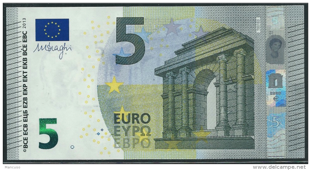 T IRELAND  5 EURO TC T001 B3  DRAGHI  UNC - 5 Euro