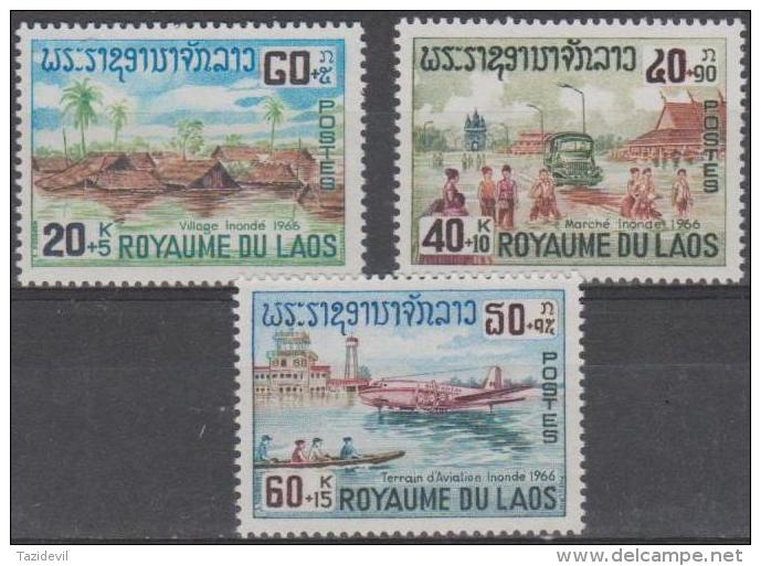 LAOS - 1967 Mekong Delta Flood. Scott B6-8. MNH ** - Laos