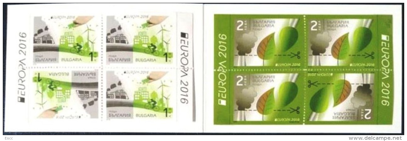 Mint  Stamps In Booklet Europa CEPT  2016  From Bulgaria - 2016