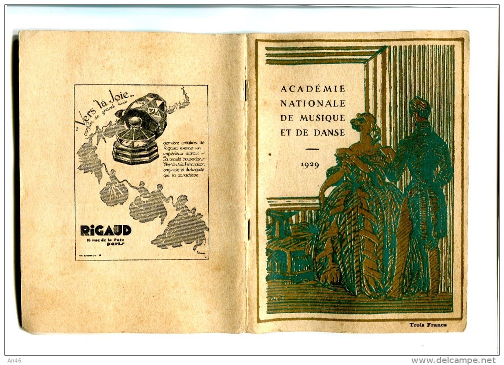 ACADEMIE NATIONALE DE MUSIQUE ET DE DANSE-1929*COMPLETE DE TOUTES LES NOMBREUSES PAGES-TRES BIEN CONSERVE' - Altri & Non Classificati