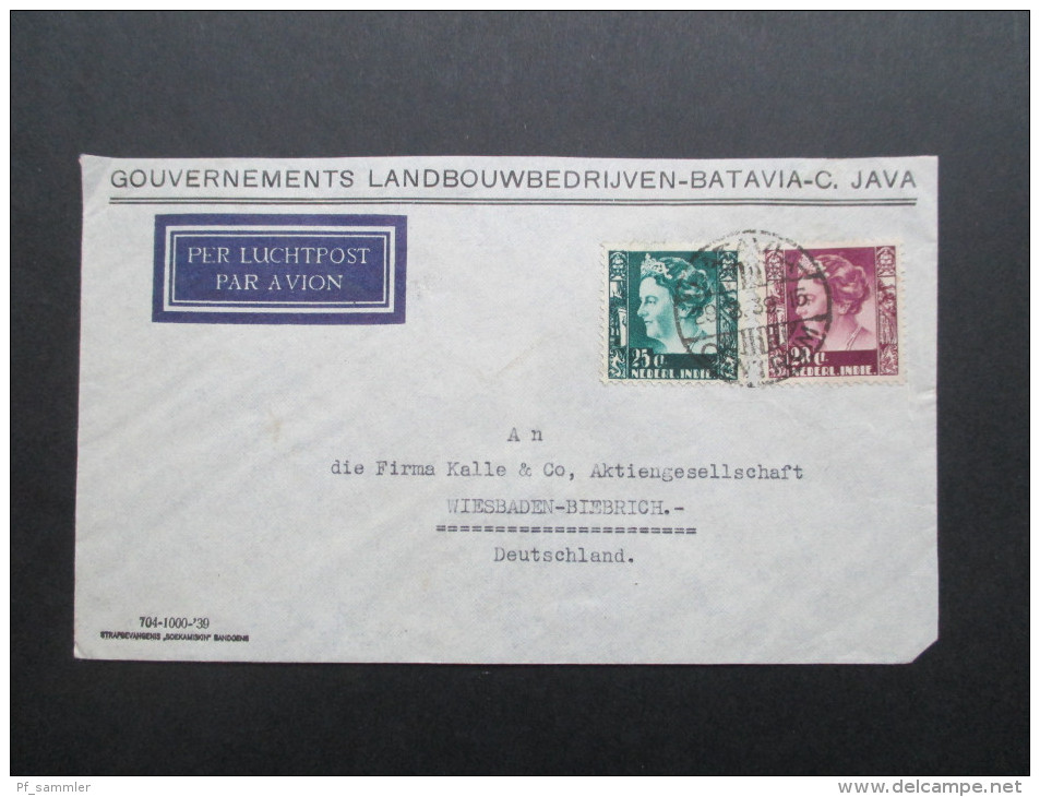 Niederl. Indien 1939 Luftpost. Strafgevangenis Soekamiskin Bandoeng /Gefangenenlager. Gouverments Landbouwbedrijven.Java - India Holandeses