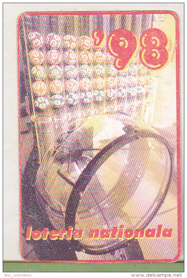 Romanian Small Calendar - 1998 National Lottery- Lottery Calendar (2) - Small : 1991-00