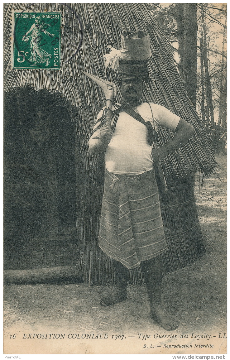 ETHNIQUES ET CULTURES - OCEANIE - EXPOSITION COLONIALE 1907- Type Guerrier Des Loyalty - Océanie