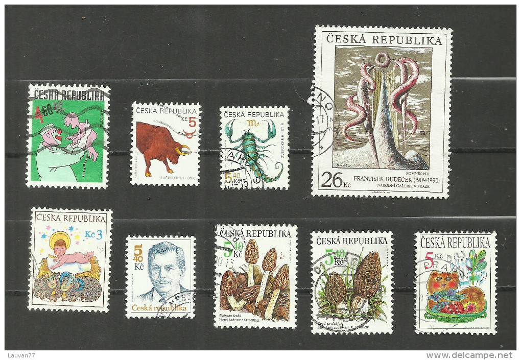 République Tchèque N°226, 229, 230, 233, 234, 238, 243 à 245 Cote 3.30 Euros - Used Stamps