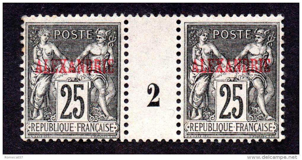 Alexandrie N°11 Paire Milésime  N*/** TB Cote 145 Euros !!!RARE - Neufs