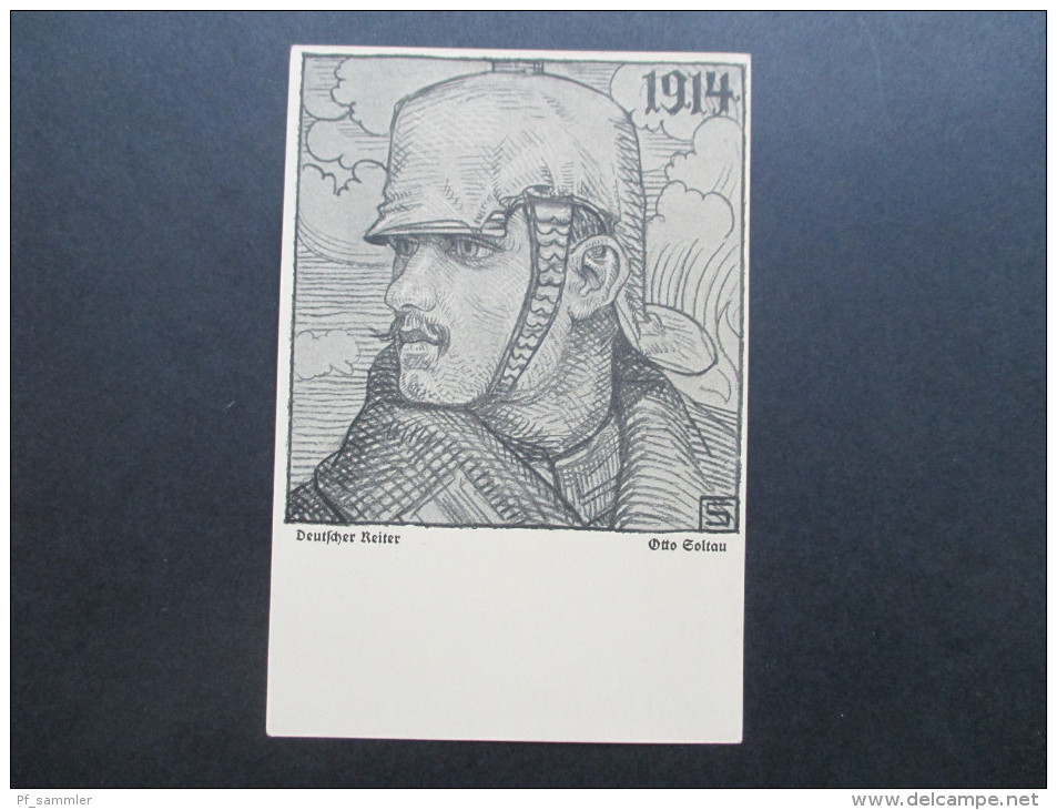 Künstlerkarte 1914 Deutscher Reiter Von Otto Soltau. 1. WK. Türmer Verlag. Ungelaufen - Autres & Non Classés