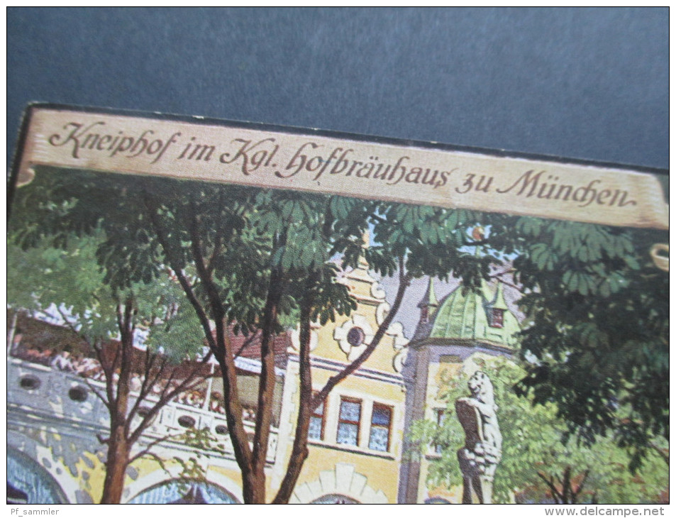 Künstlerkarte 1921 Kneiphof Im Kgl. Hofbräuhaus Zu München. Verlag Karl Mittermüller - Hotel's & Restaurants