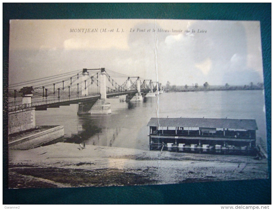 Montjean Le Pont Et Le Bateau-lavoir Sur La Loire - Autres & Non Classés