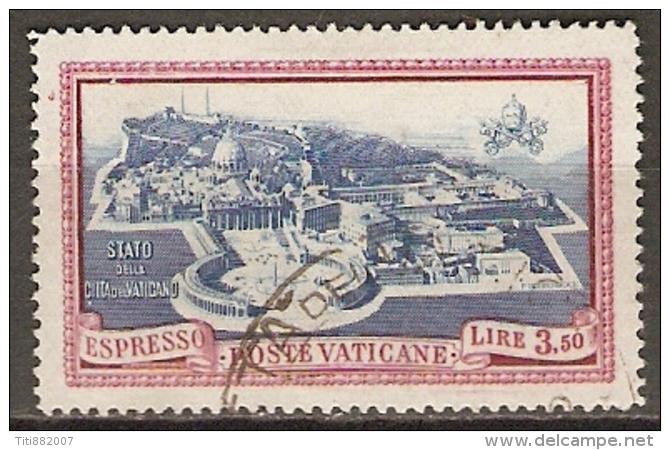 VATICAN   -   Exprès   -   1945 .   Y&T  N° 5 Oblitéré. - Priority Mail