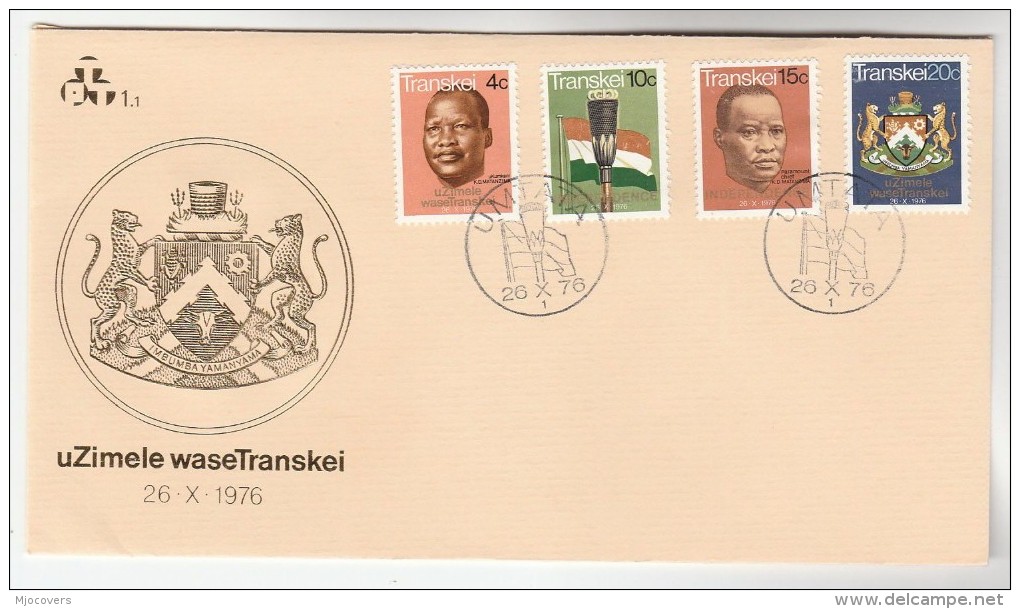 1976 TRANSKEI FDC Stamps FLAG , LEOPARD Cover - Transkei