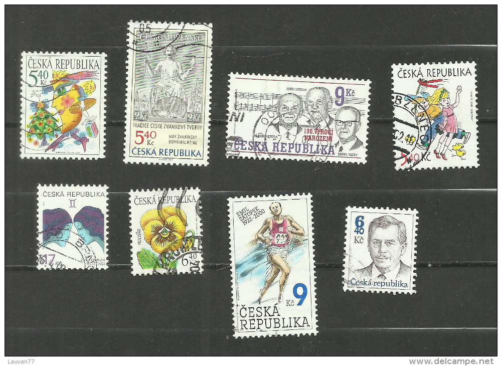 République Tchèque N°293, 294, 297, 298, 305 à 307, 310 Cote 3.50 Euros - Used Stamps