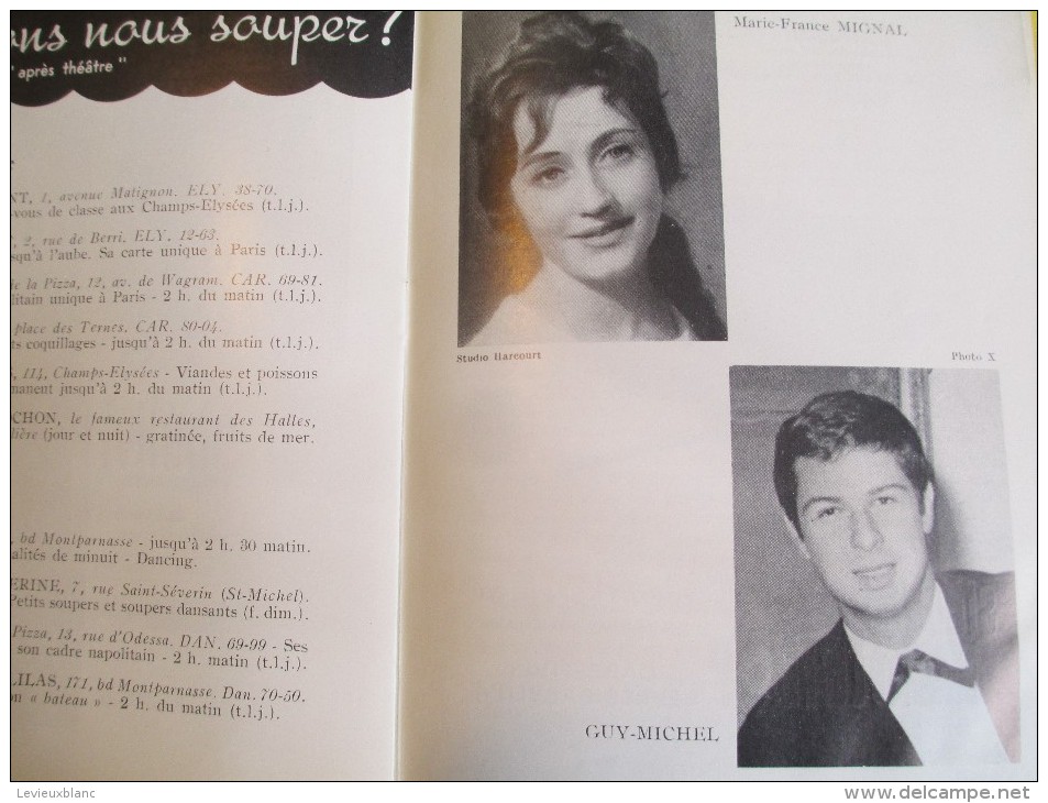 Théatre des Nouveautés/Le Signe de Kikota/ Roger-Ferdinand/Fernand GRAVEY/Maria Pacome/1961  PROG87