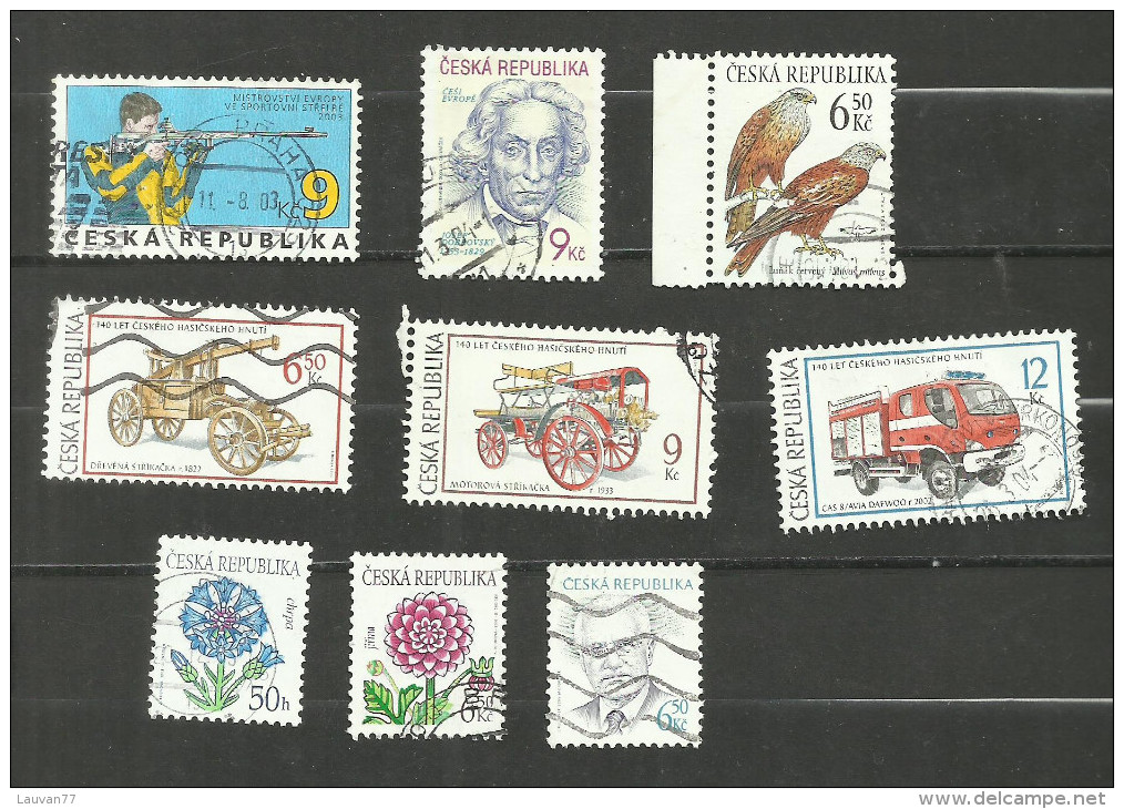 République Tchèque N°336, 337, 341, 345 à 347, 350 à 352 Cote 3.60 Euros - Used Stamps