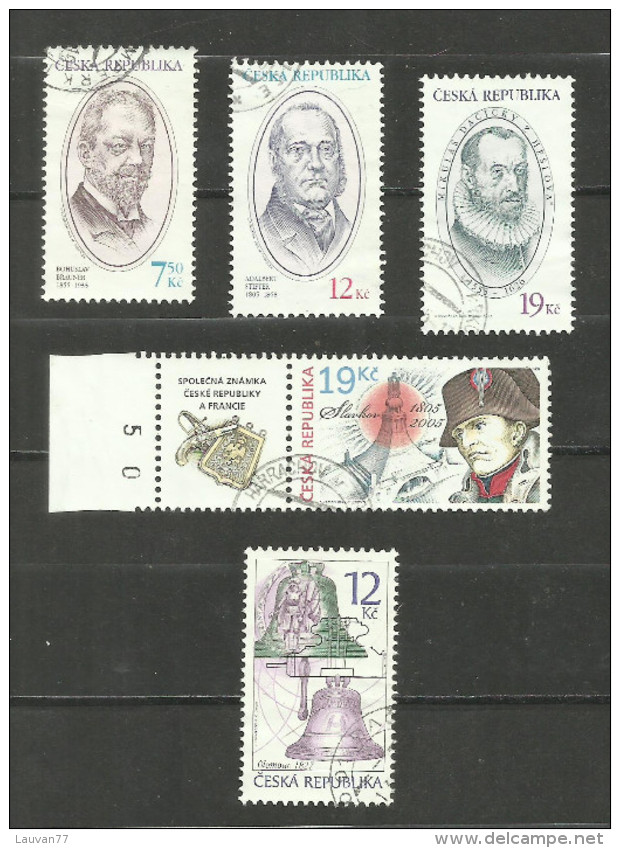 République Tchèque N°396 à 399, 406 Cote 3.70 Euros - Used Stamps