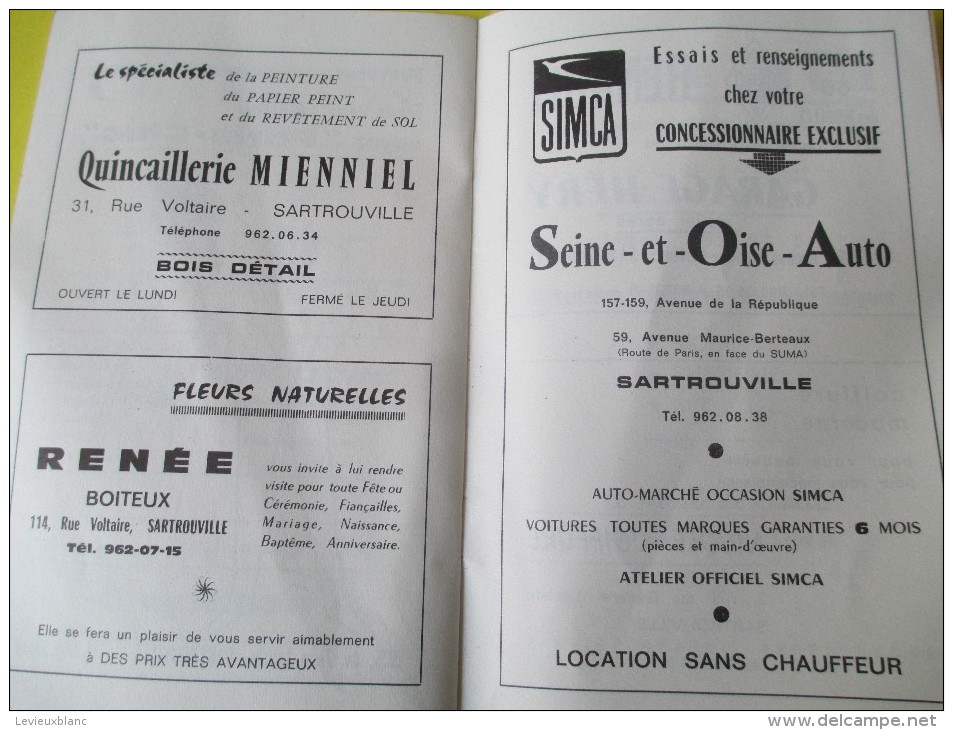 Deuxiéme Exposition De Peintures Et Arts Plastiques/SARTROUVILLE/Salle G Philippe /1965  PROG86 - Programma's