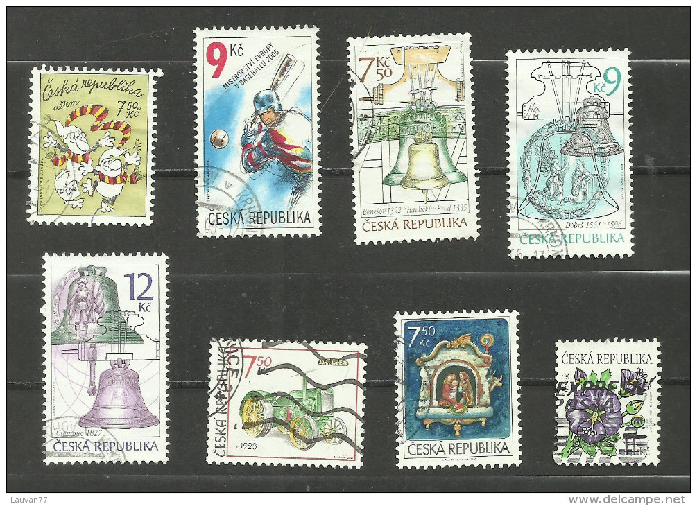 République Tchèque N°402 à 407, 415, 418 Cote 4 Euros - Used Stamps