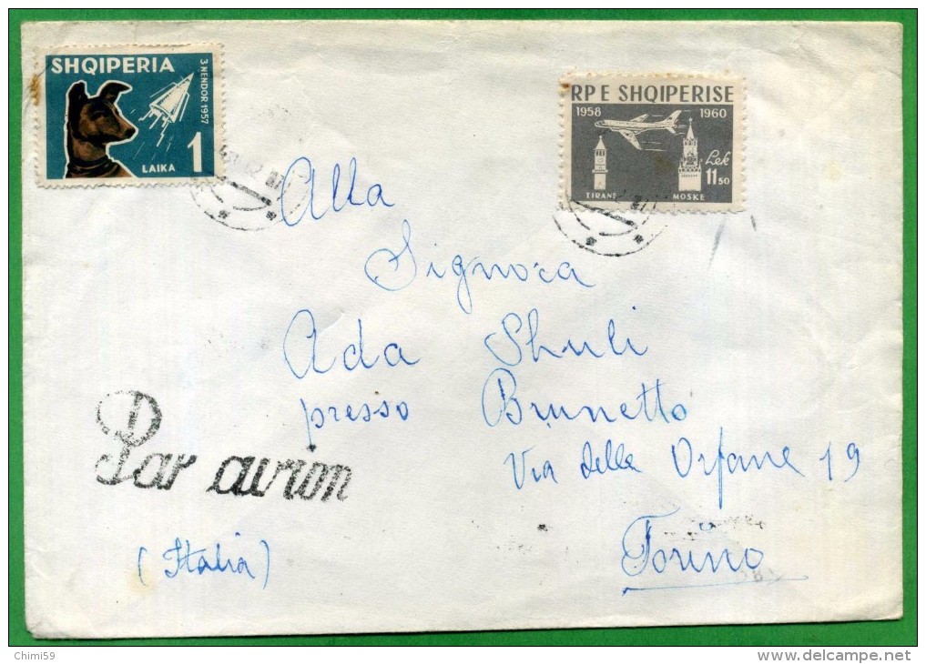 1962  11,50 Lek + 1  PAR AVION - Albania