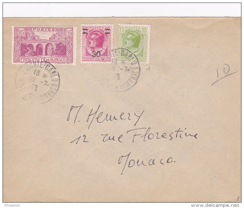 MONACO  LETTRE  1928 - Lettres & Documents