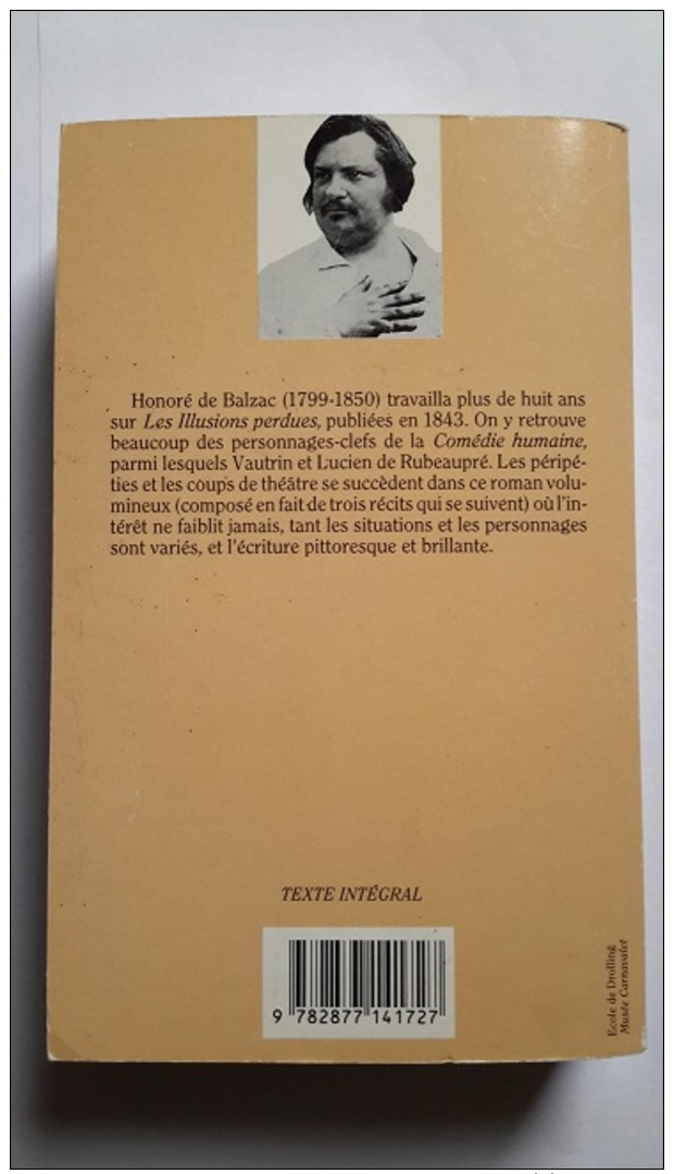Illusions Perdues Honoré De Balzac - Auteurs Classiques