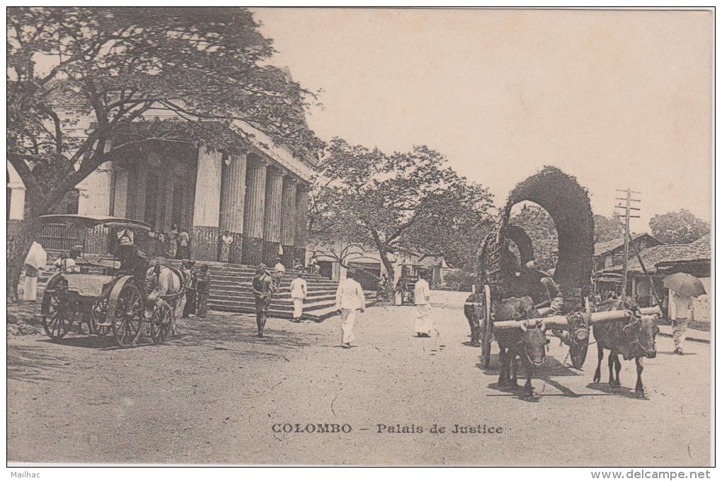 CEYLAN - Colombo - Palais De Justice - Attelage - Sri Lanka (Ceylon)