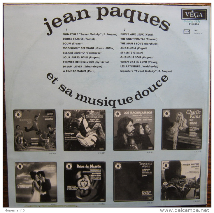 JEAN PAQUES ET SA MUSIQUE DOUCE - 33T - LP (VÉGA 210.058-X - COCCINELLE VARIÉTÉS) - Blues